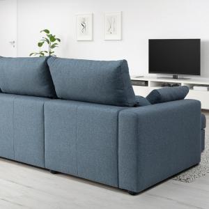 IKEA - Sofá de 3 plazas  chaiselongue/Gunnared azul