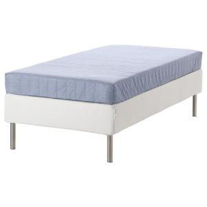 IKEA - Base cama con somier blanco/extra firme azul claro