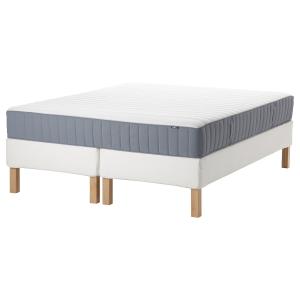 IKEA - Base cama con somier blanco/extra firme azul claro 1…