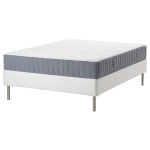 IKEA - Base cama con somier blanco/firme azul claro 140x200…