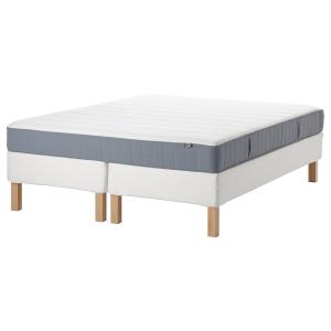 IKEA - Base cama con somier blanco/firme azul claro 160x200…