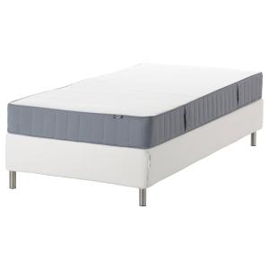 IKEA - Base cama con somier blanco/extra firme azul claro