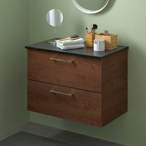IKEA - Armario lavabo 2 cajones Efecto fresno tinte marrón…
