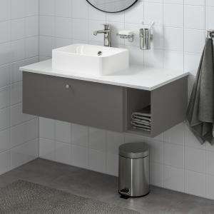 IKEA - Armario para lavabo  encimera Gillburen gris oscuro…