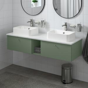 IKEA - Armario para lavabo  encimera Gillburen verde grisác…
