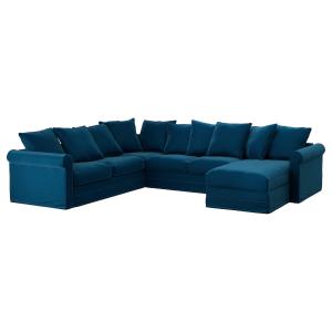 IKEA - Funda sofá cama esquina 5  chaiselongue/Djuparp azul…