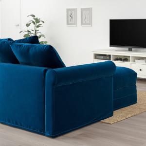 IKEA - Sofá 4 plazas  chaiselongue/Djuparp azul verdoso osc…