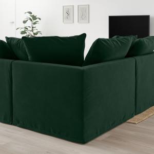 IKEA - Sofá 5 plazas esquina  chaiselongue/Djuparp verde os…