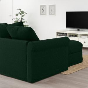 IKEA - Sofá cama 3 plazas  chaiselongue/Tallmyra verde oscu…