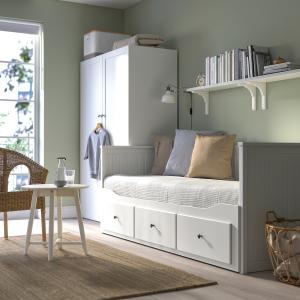 IKEA - Diván con 3 cajones y 2 colchones blanco/Ågotnes fir…