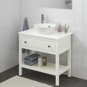 IKEA - KATTEVIK Armario lavabo 40 abierto blanco/Voxnan gri…