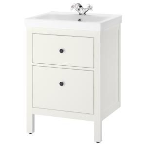 IKEA - Armario lavabo 2 cajones blanco/Runskär grifo