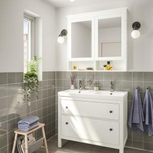 IKEA - ODENSVIK Muebles de baño j5 blanco/Voxnan grifo