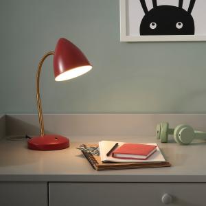 IKEA - Lámpara flexo de mesa o escritorio Rojo/color bronce