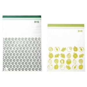 IKEA - Bolsa reutilizable zip cierre con motivos/verde