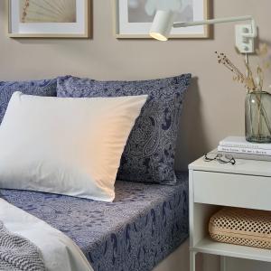 IKEA - Funda para almohada Azul oscuro/blanco