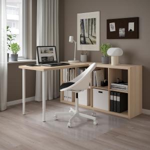 IKEA - LINNMON Escritorio Blanco/efecto roble tinte blanco