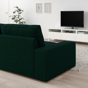 IKEA - Sofá 3 plazas con chaiselongue Tallmyra verde oscuro