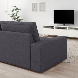 IKEA - Sofá de 4 plazas con chaiselongue Gunnared gris