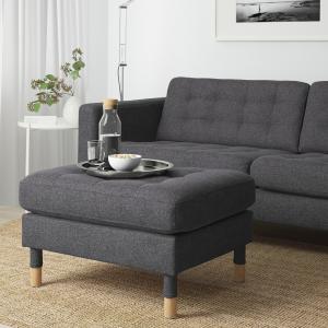 IKEA - Reposapiés Gunnared gris oscuro/madera