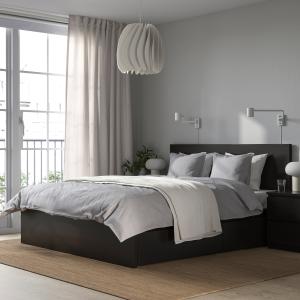 IKEA - Cama con 2 cajones Negro-marrón 140x200 cm
