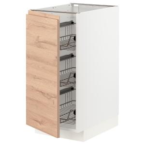 IKEA - Armario bajo cocina blanco/Voxtorp efecto roble 40x6…