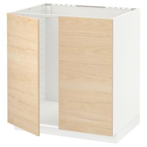 IKEA - Armario fregadero cocina 2pt blanco/Askersund efecto…