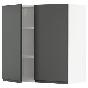 IKEA - Aparador con baldas2pt blanco/Voxtorp gris oscuro 80…