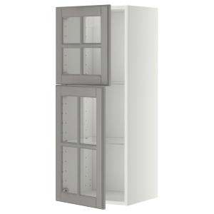 IKEA - Aparador con baldas y puerta vidrio blanco/Bodbyn gr…