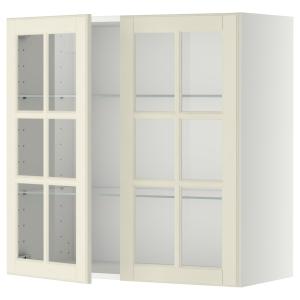 IKEA - Aparador con baldas y puerta vidrio blanco/Bodbyn hu…
