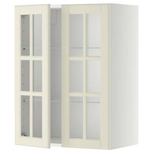 IKEA - Aparador con baldas y puerta vidrio blanco/Bodbyn hu…