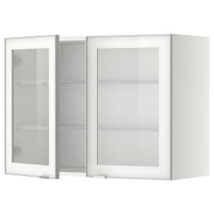 IKEA - Aparador con baldas y puerta vidrio blanco/Jutis vid…