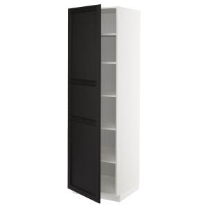 IKEA - Armario alto con baldas blanco/Lerhyttan tinte negro…
