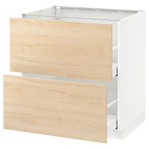 IKEA - Armario bajo cocina 2 cajones blanco/Askersund efect…