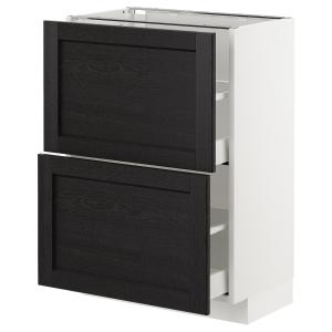 IKEA - Armario bajo cocina con 2 cajones blanco/Lerhyttan t…