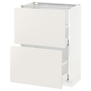 IKEA - Armario bajo cocina con 2 cajones blanco/Veddinge bl…
