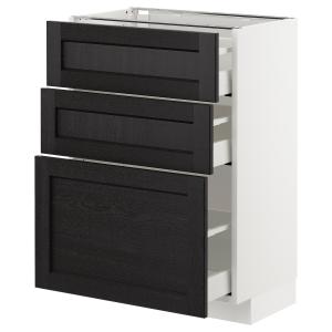 IKEA - Armario bajo cocina con 3 cajones blanco/Lerhyttan t…