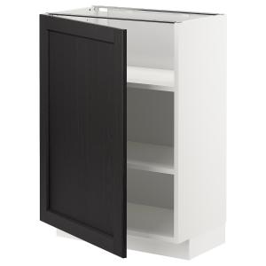 IKEA - Armario bajo con baldas blanco/Lerhyttan tinte negro…