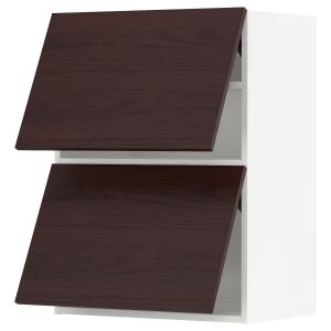 IKEA - Armario de pared 2 puertas blanco Askersund/marrón o…