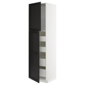 IKEA - Armario cocina alto blanco/Lerhyttan tinte negro 60x…