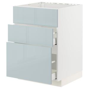 IKEA - Armario fregadero cocina3frt2cj blanco/Kallarp azul…