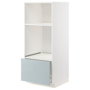 IKEA - Armario alto hornomicro con cajón blanco/Kallarp azu…
