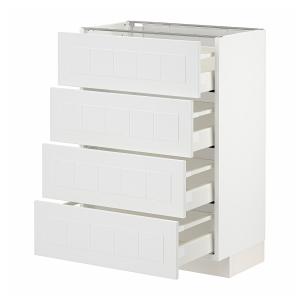IKEA - Armario bajo 4 cajones4 frentes blanco/Stensund blan…