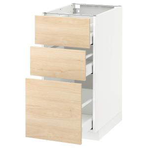 IKEA - Armario bajo cocina con 3 cajones blanco/Askersund e…