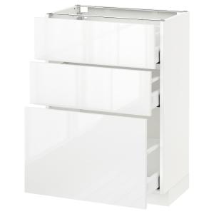 IKEA - Armario bajo cocina con 3 cajones blanco/Ringhult bl…