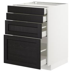 IKEA - Armario bajo cocina con 4 cajones blanco/Lerhyttan t…