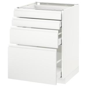 IKEA - Armario bajo cocina con 4 cajones blanco/Voxtorp bla…