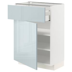 IKEA - Armario bajo con cajón y puerta blanco/Kallarp azul…