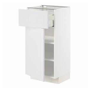 IKEA - Armario bajo con cajón y puerta blanco/Stensund blan…