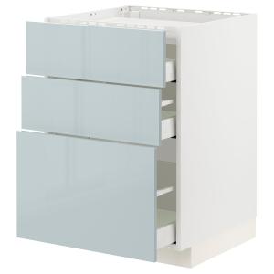 IKEA - Armario bajo placa 3cajones3frentes blanco/Kallarp a…